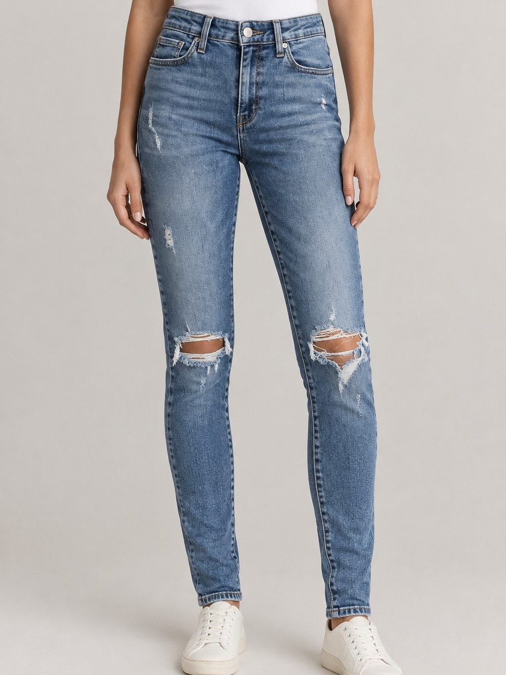 Levi's 721 High Rise Skinny Jeans Blue Cotton Denim